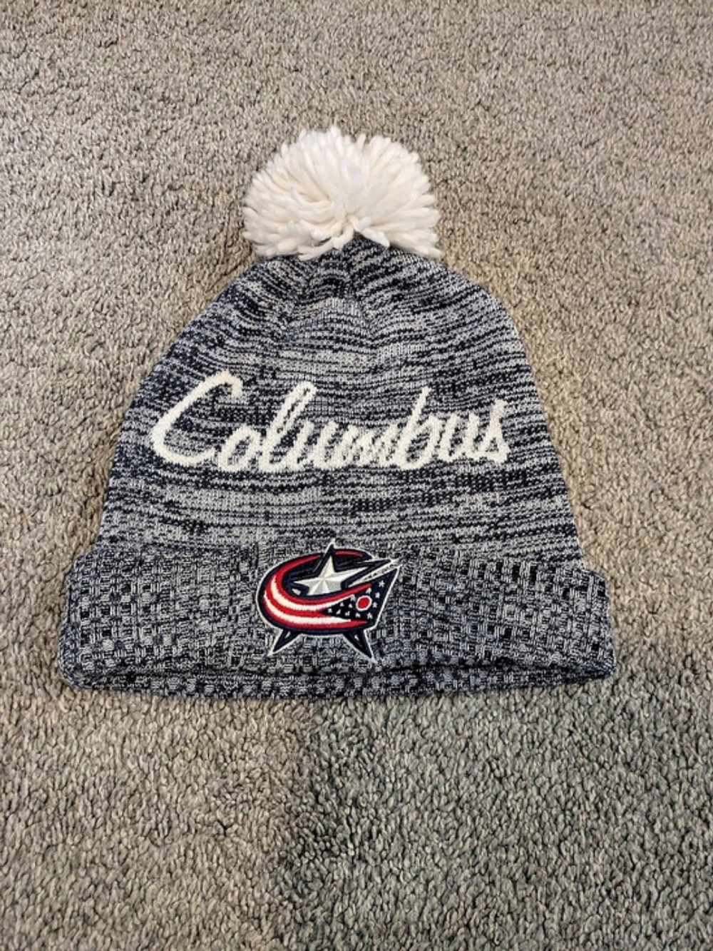 Columbus Blue Jackets Beanie With Pom-pom